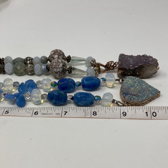 You Get Two Exquisite Genuine Gemstone Drusy Necklaces - Picture 7 of 7